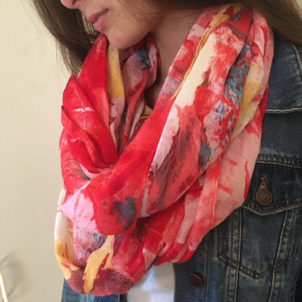 Beautiful Floral Circle Scarf from Forever 21
